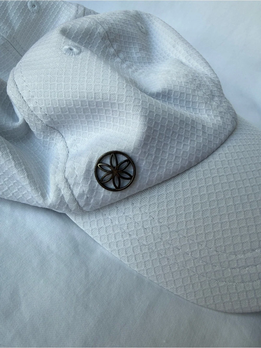 GAIAM White Baseball Cap Interior with Brand Tag